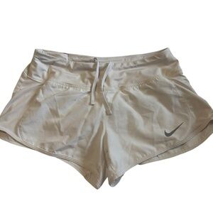 Nike Dri Fit Running Shorts Womens Small White Athletic Workout Gym Activewear